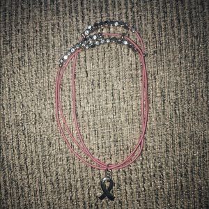 Breast Cancer Awareness Beaded Bracelet